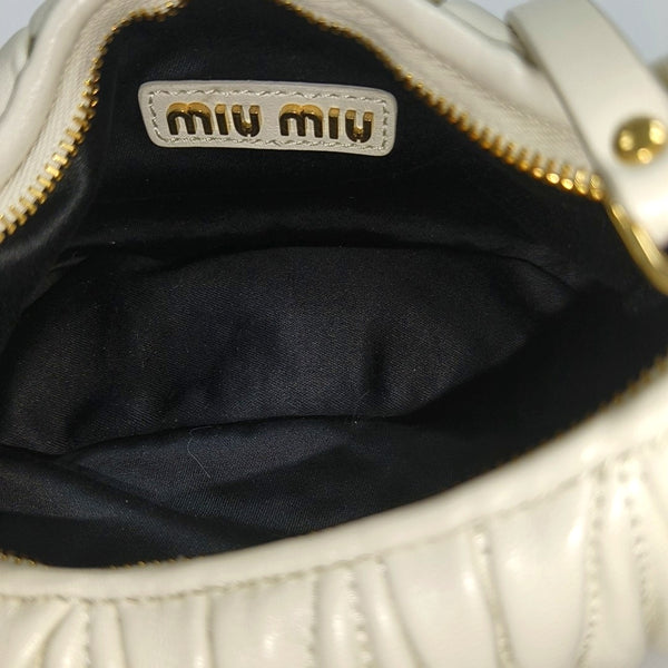 Wander Matelassé Mini Quilted Lambskin White