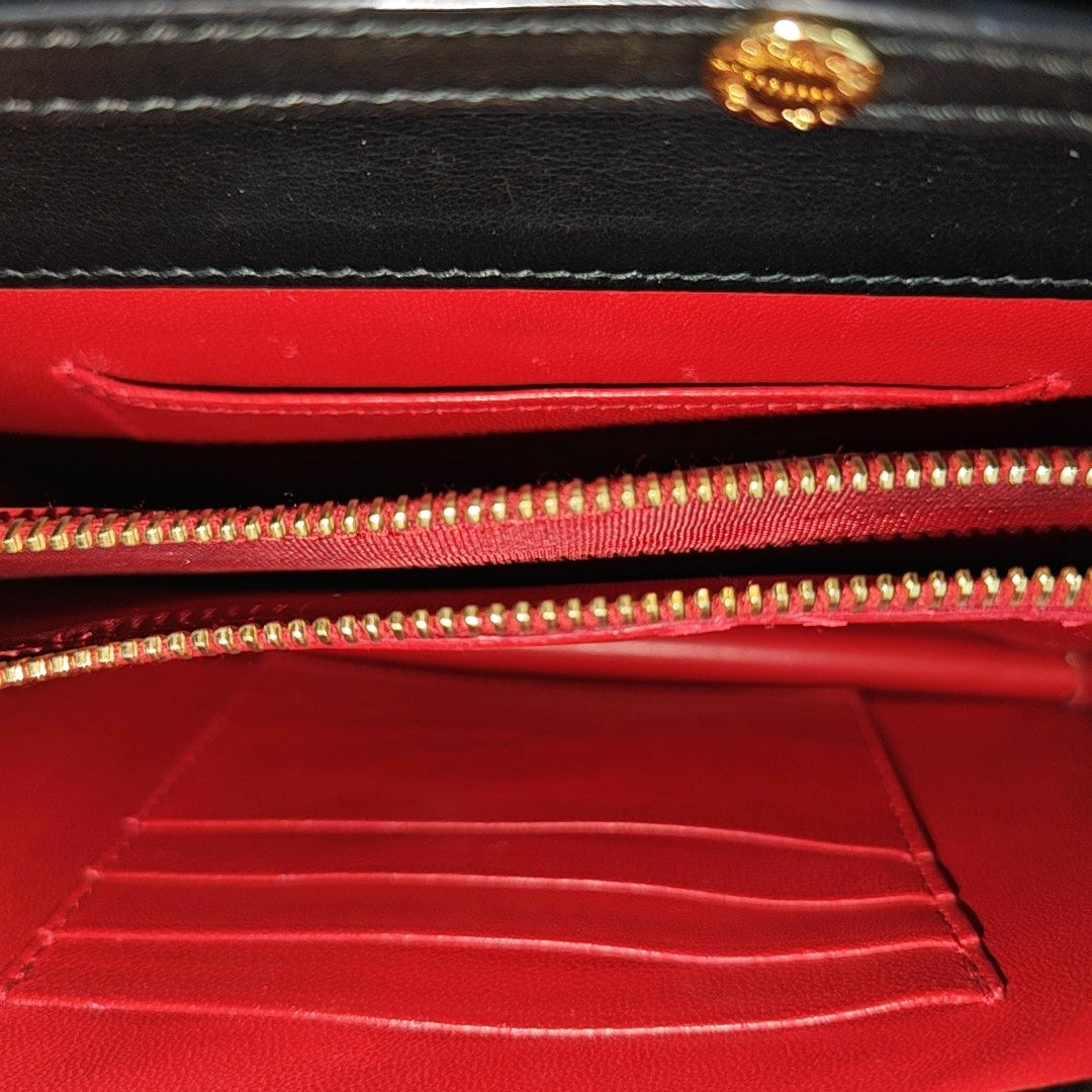Saffiano Calfskin Shoulder Bag Black
