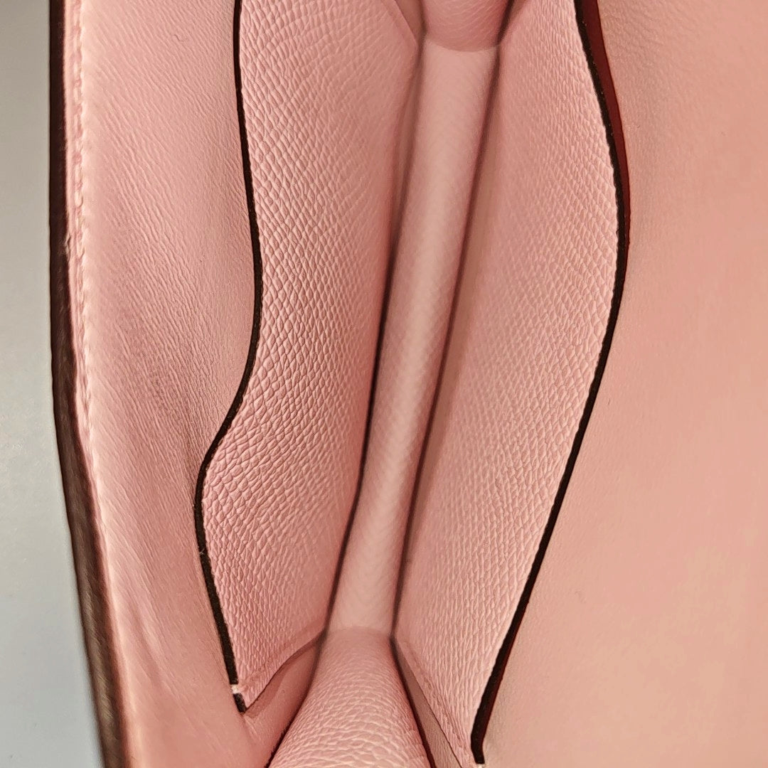 Constance Slim Epsom Pink Card Holder