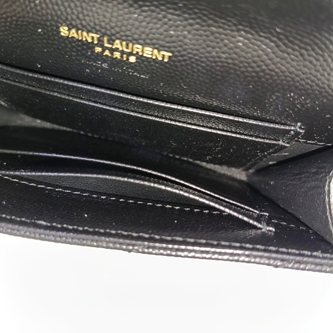 MONOGRAM Small Chevron Calfskin Black Wallet
