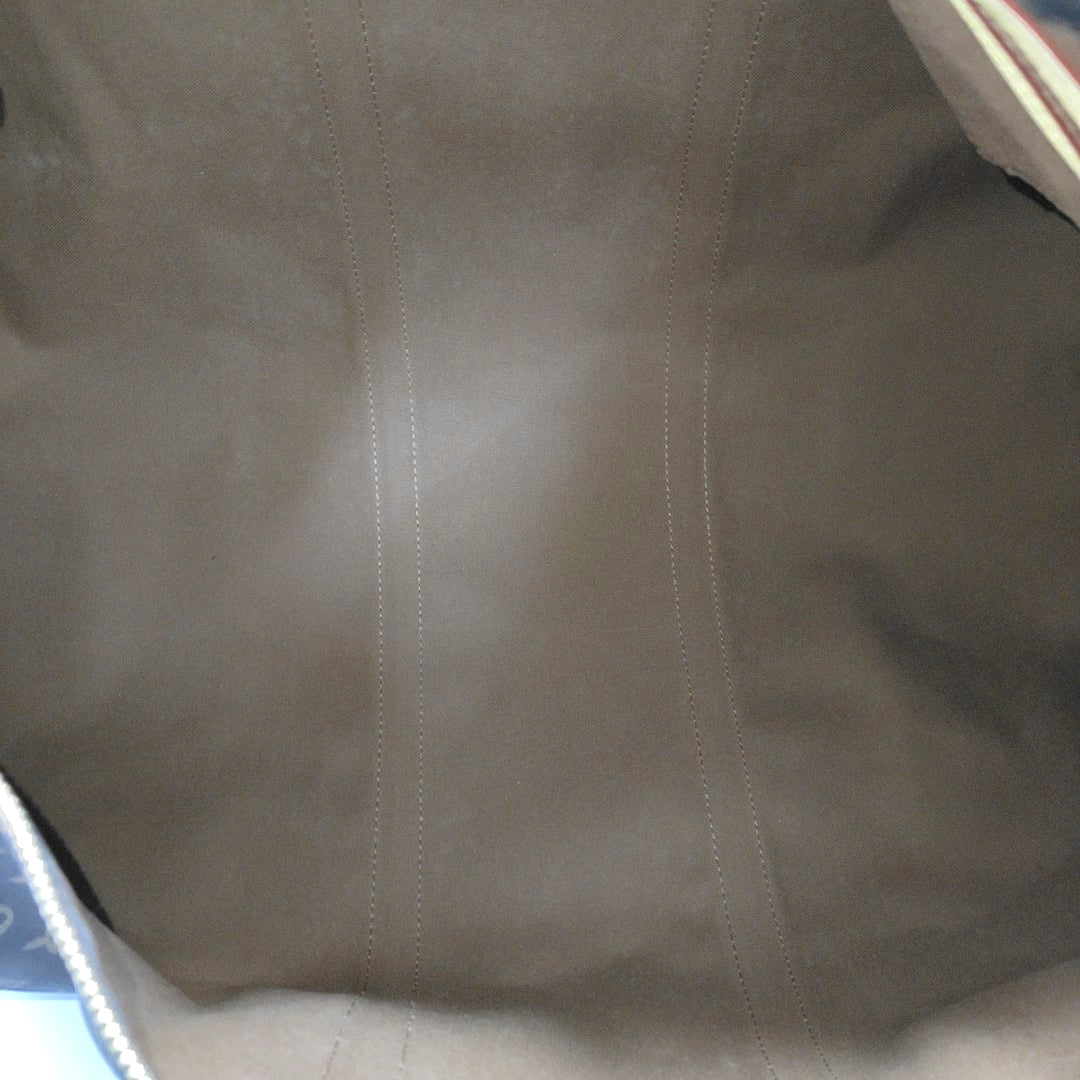 KEEPALL 55 Monogram Coated Canvas Brown