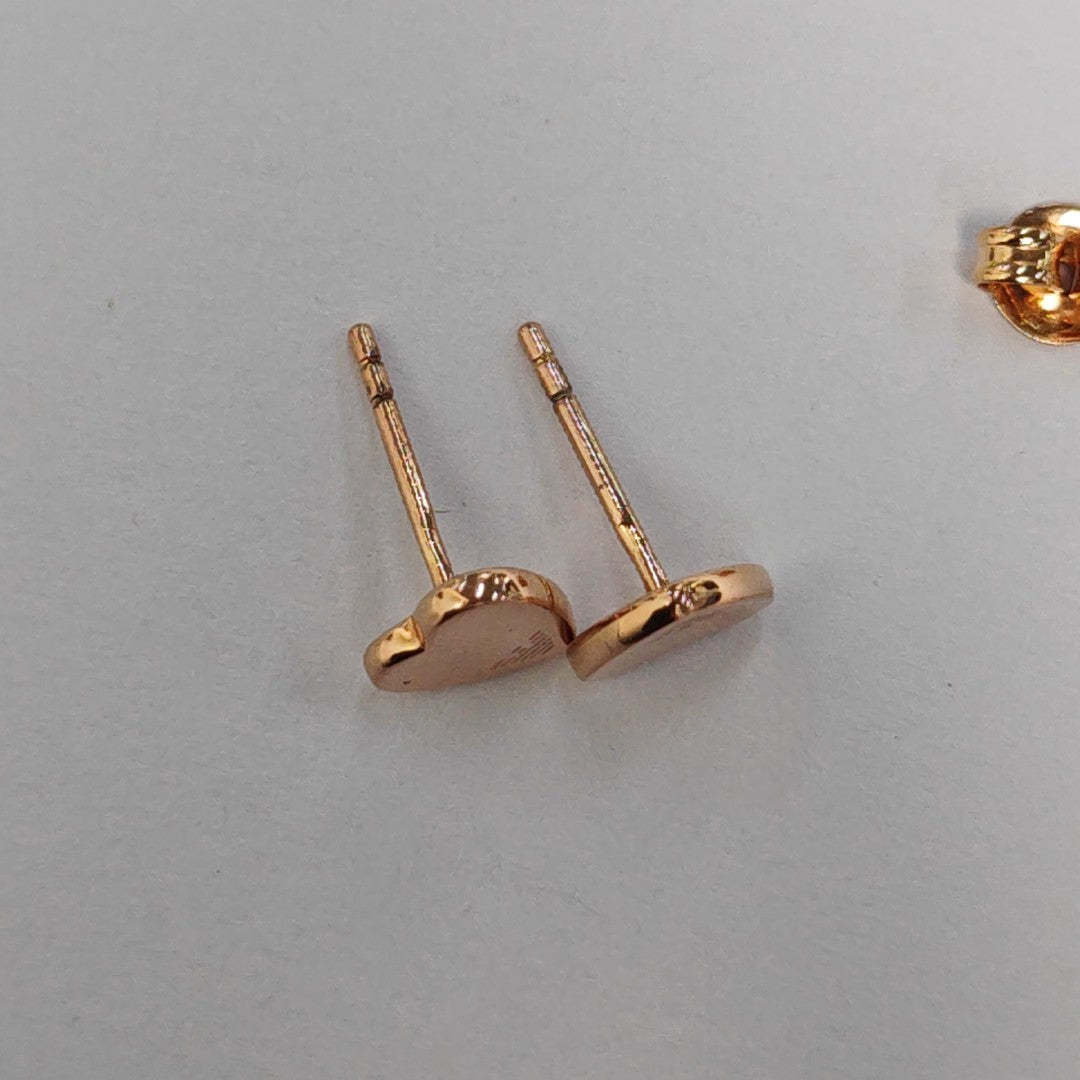925 Sterling Silver Rose Gold Stud Earrings
