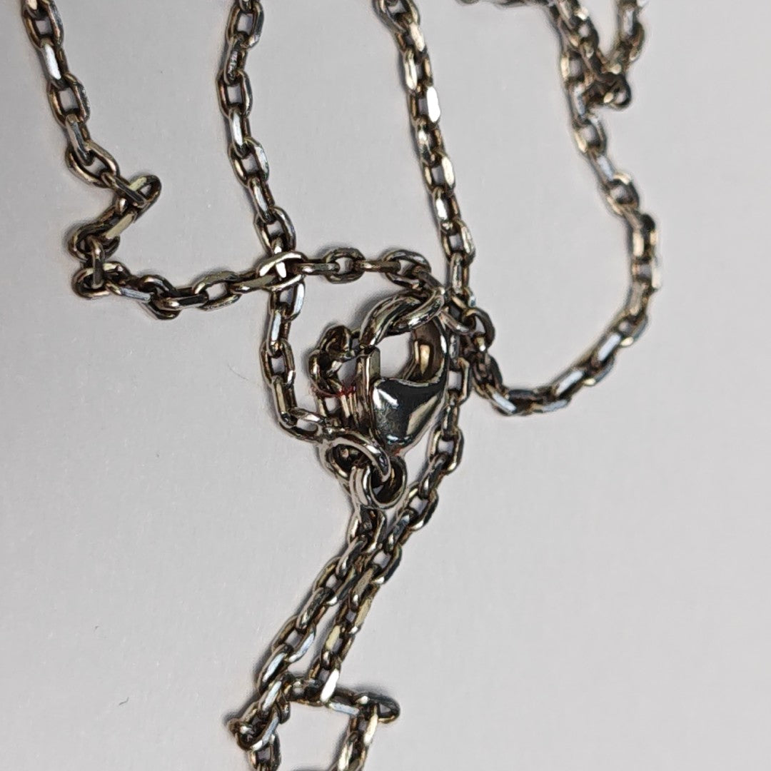Pop H Metal Silver Necklace