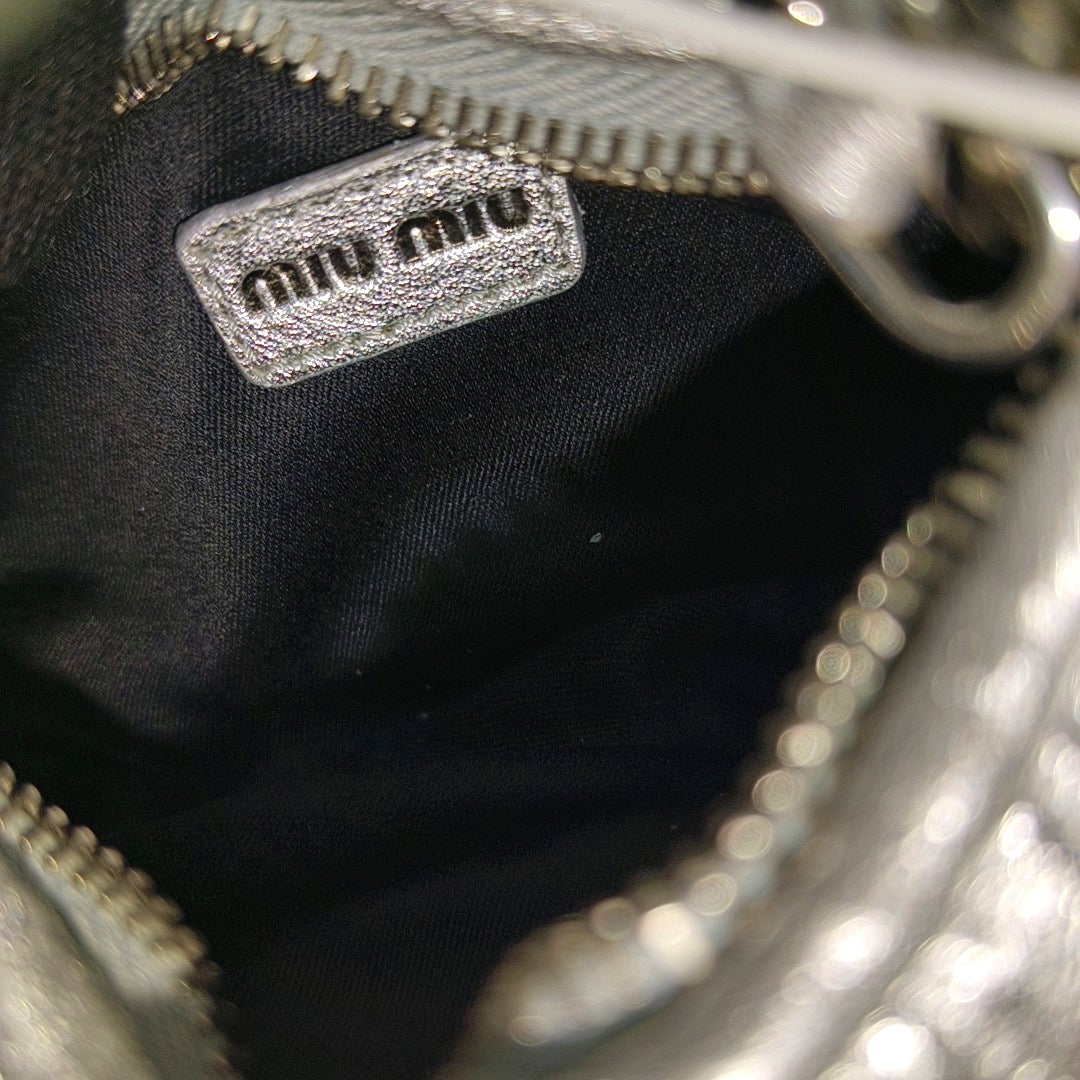 Wander Matelassé Super Mini Quilted Lambskin Silver