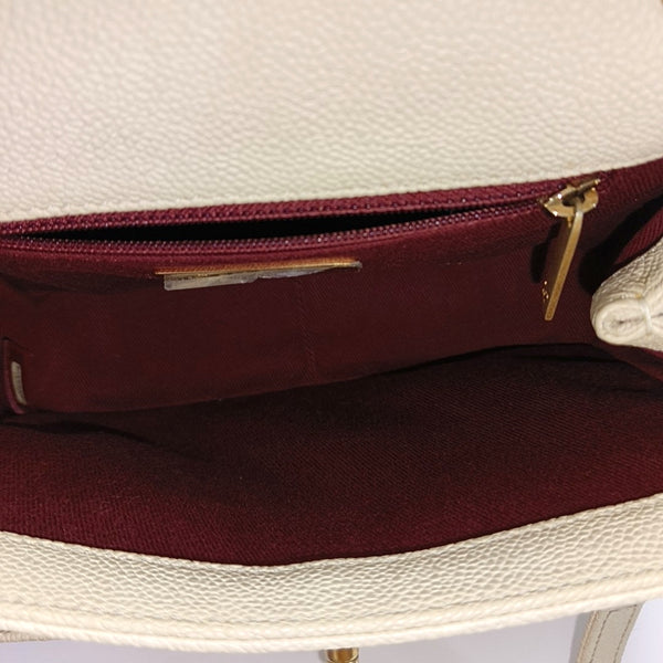 Quilted Grained Calfskin White