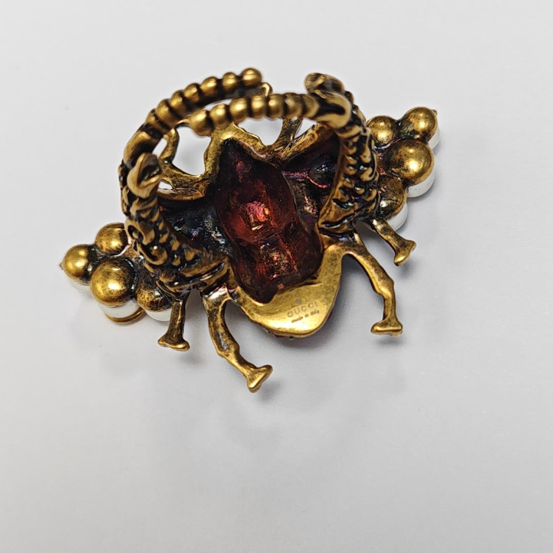 Interlocking G Metal Gold Ring EU 55