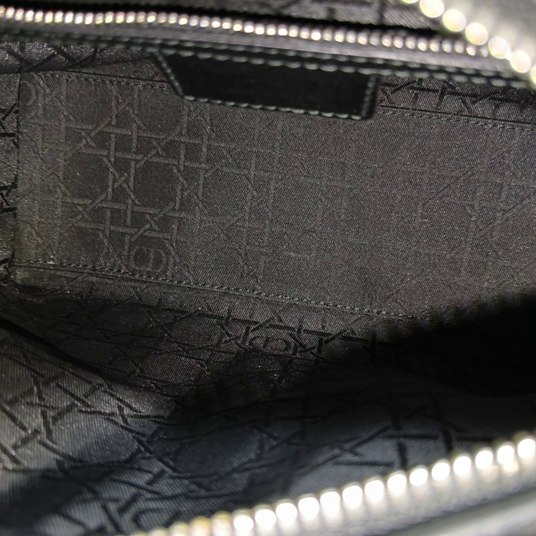 Lady Dior Medium Cannage Patent Leather Black