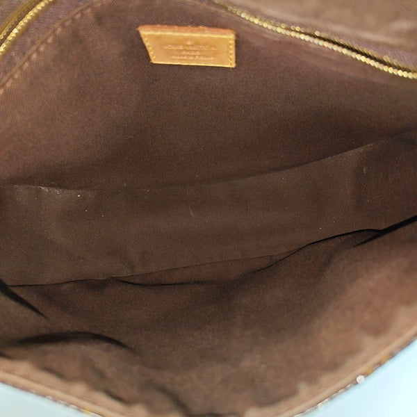 MENILMONTANT PM Monogram Coated Canvas Brown