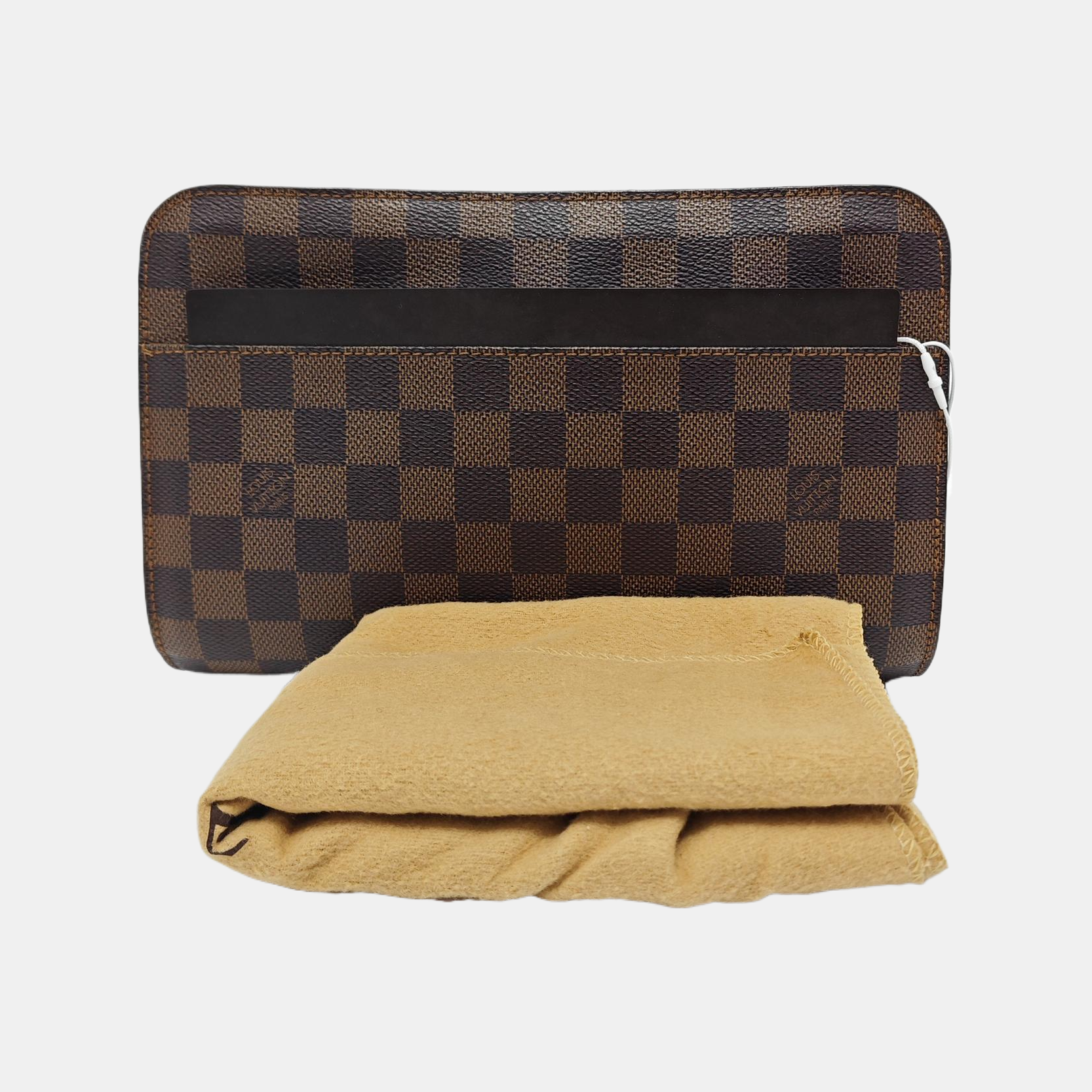 SAINT LOUIS Damier Ebene Coated Canvas Brown