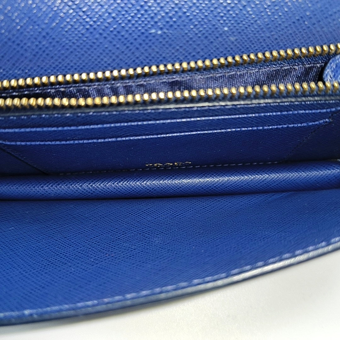 Saffiano Calfskin Shoulder Bag Blue