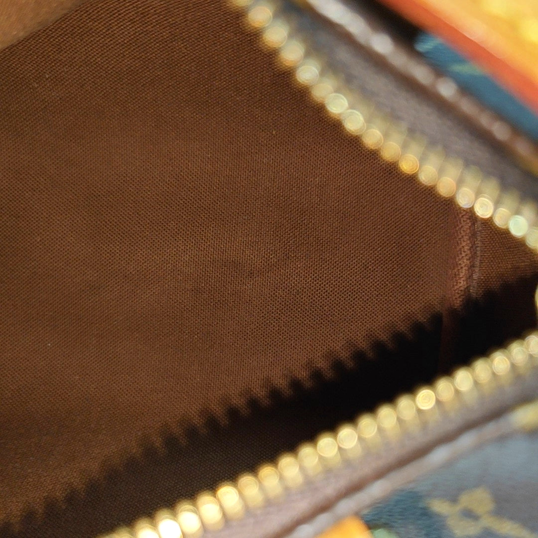 SPEEDY Nano Monogram Coated Canvas Brown