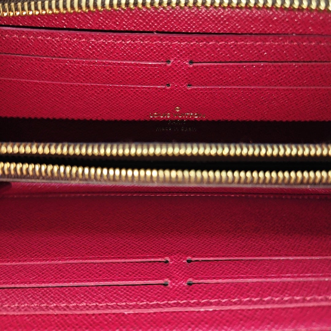 CLÉMENCE Monogram Coated Canvas Brown Wallet