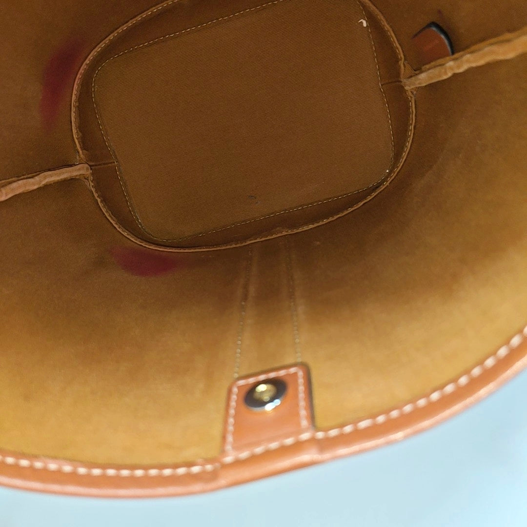 Authenticated pre-owned  TRIOMPHE CANVAS Coated Canvas Brown - Shoulder Bag at Looply
