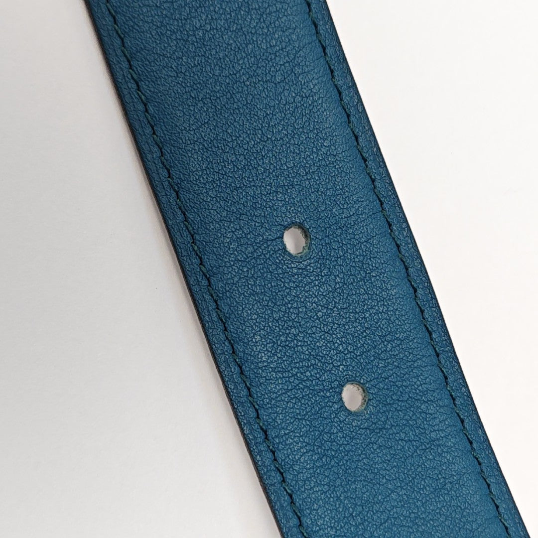 Leather Belt Blue