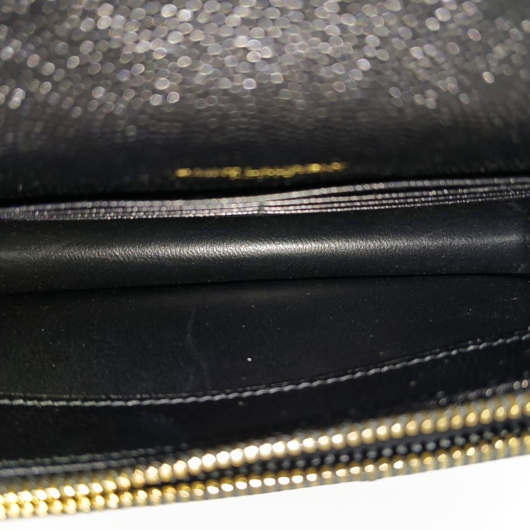 MONOGRAM Chevron Calfskin Black