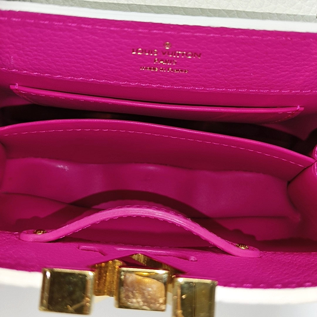 CAPUCINES Mini Calfskin White