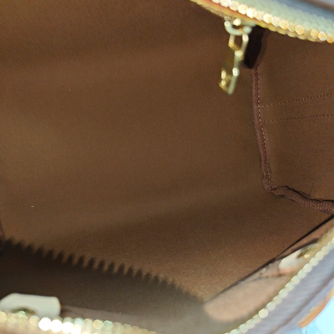 SPEEDY 25 Monogram Coated Canvas Brown