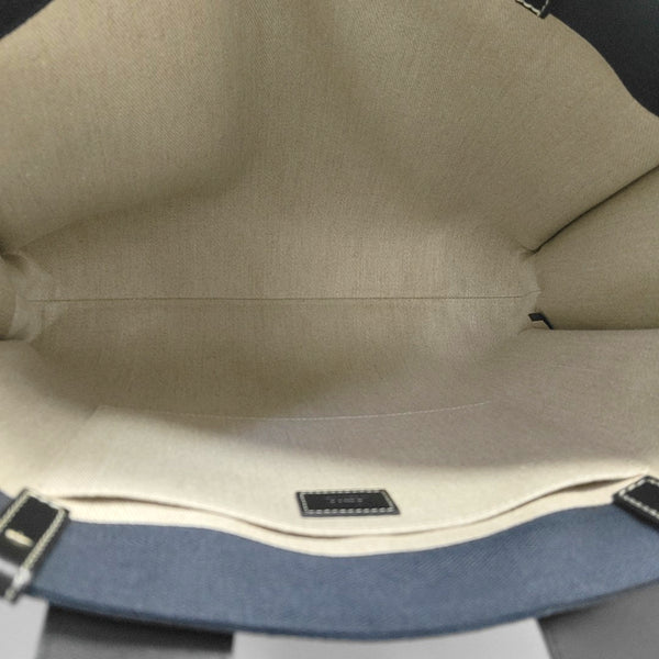 Canvas Top Handle Bag Blue