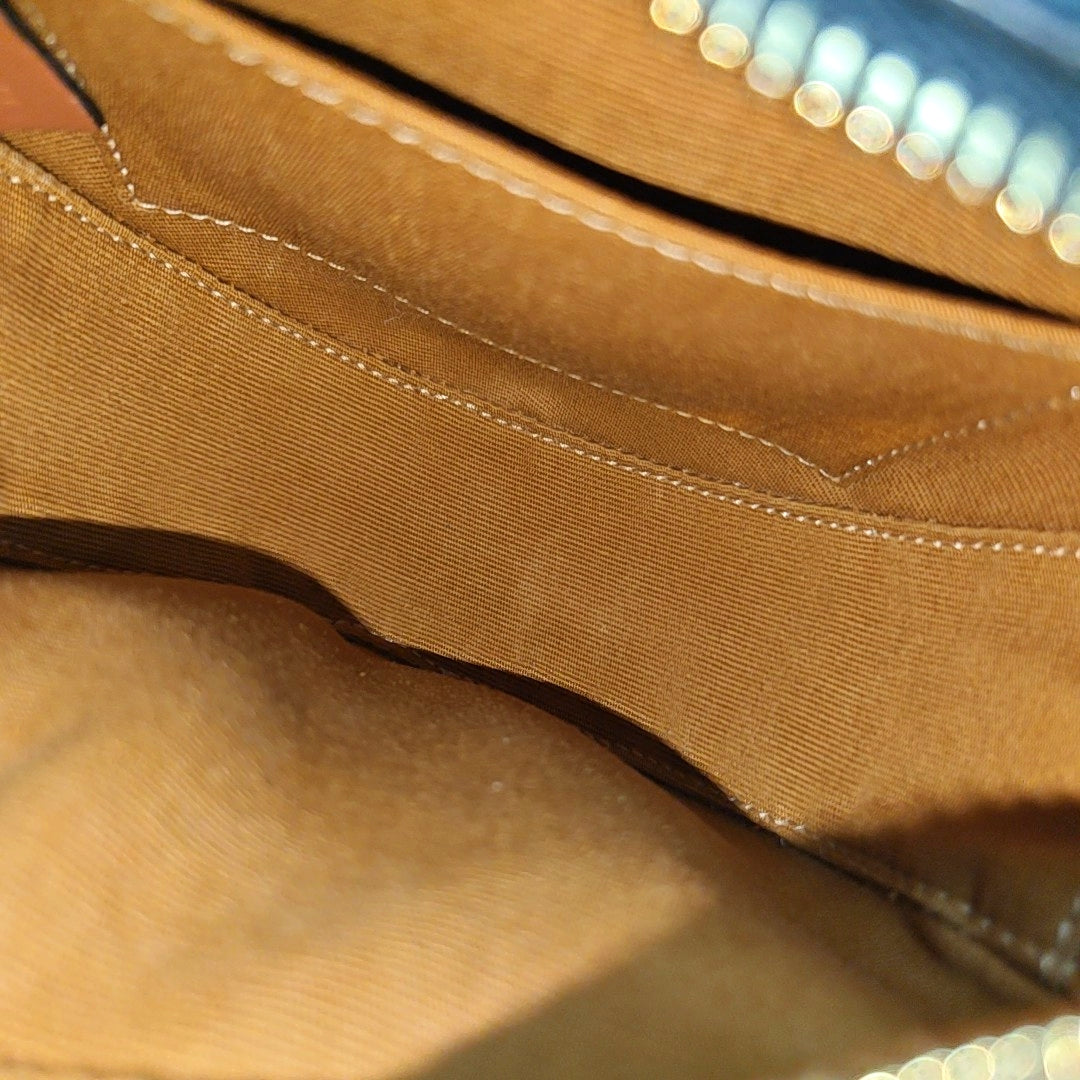 Coated Canvas Tote Bag Brown