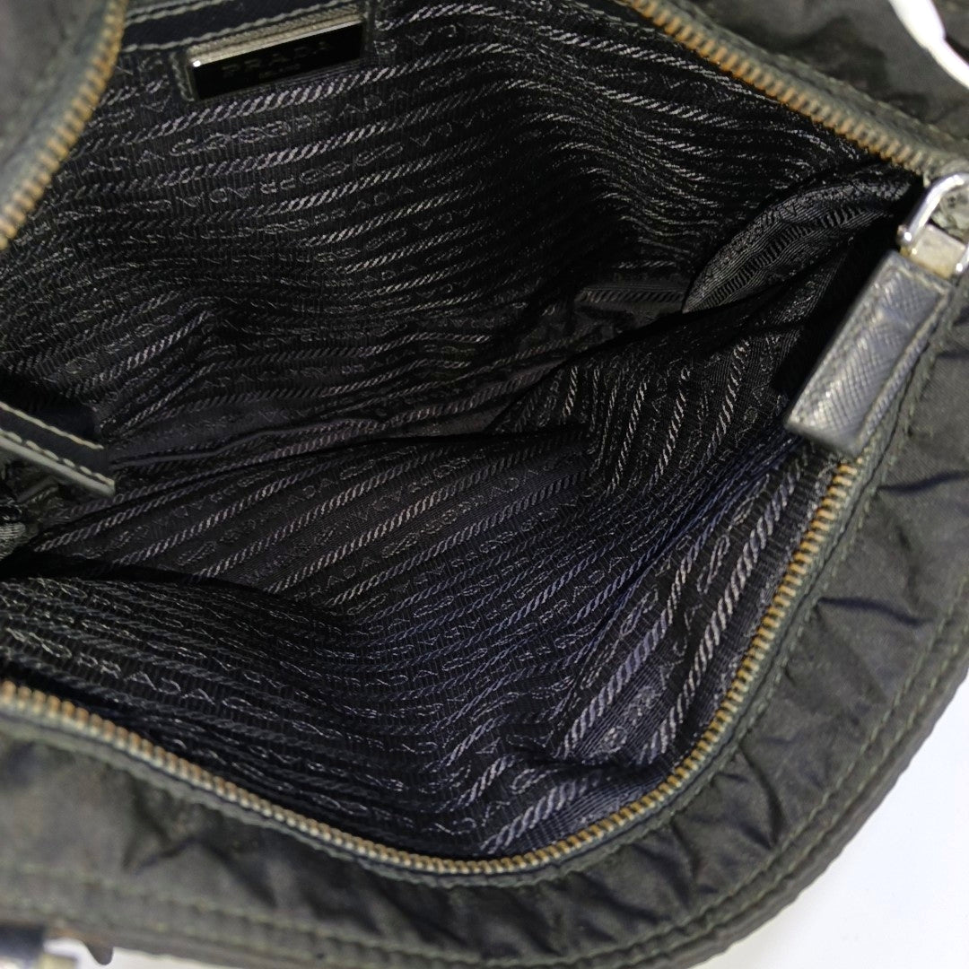 Bolso bandolera de nailon, nailon negro