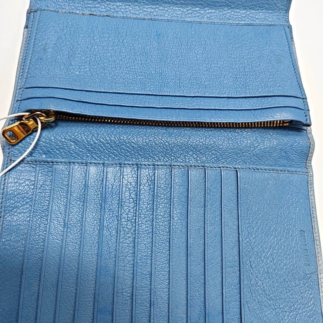 Calfskin Wallet Blue