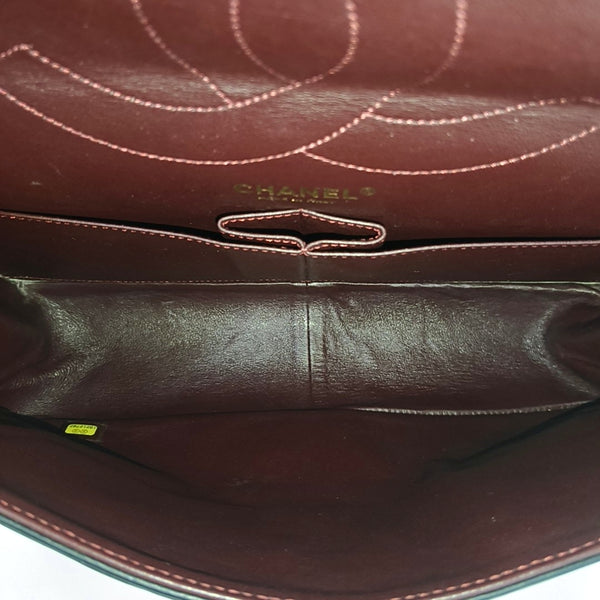 2.55 Maxi Quilted Waxed Cafskin Black