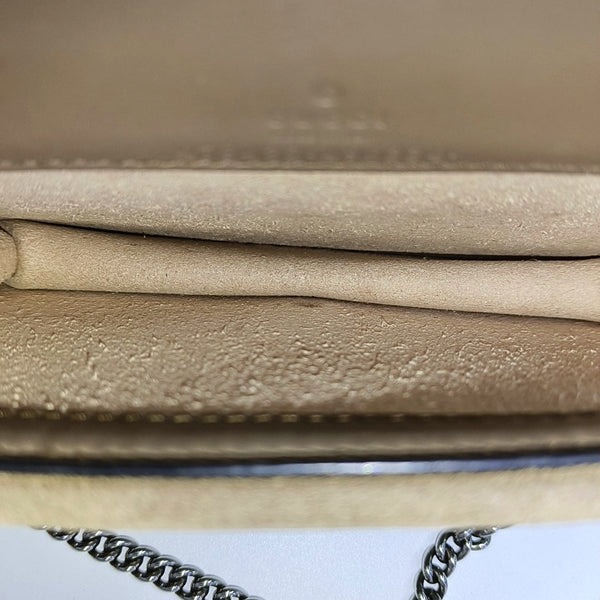 Dionysus Super Mini Monogram Coated Canvas Beige