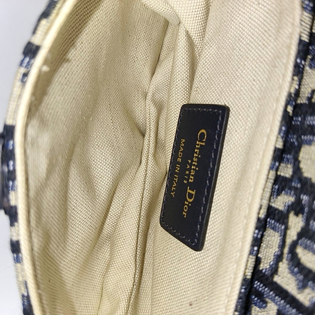 Saddle Mini Oblique Canvas Blue