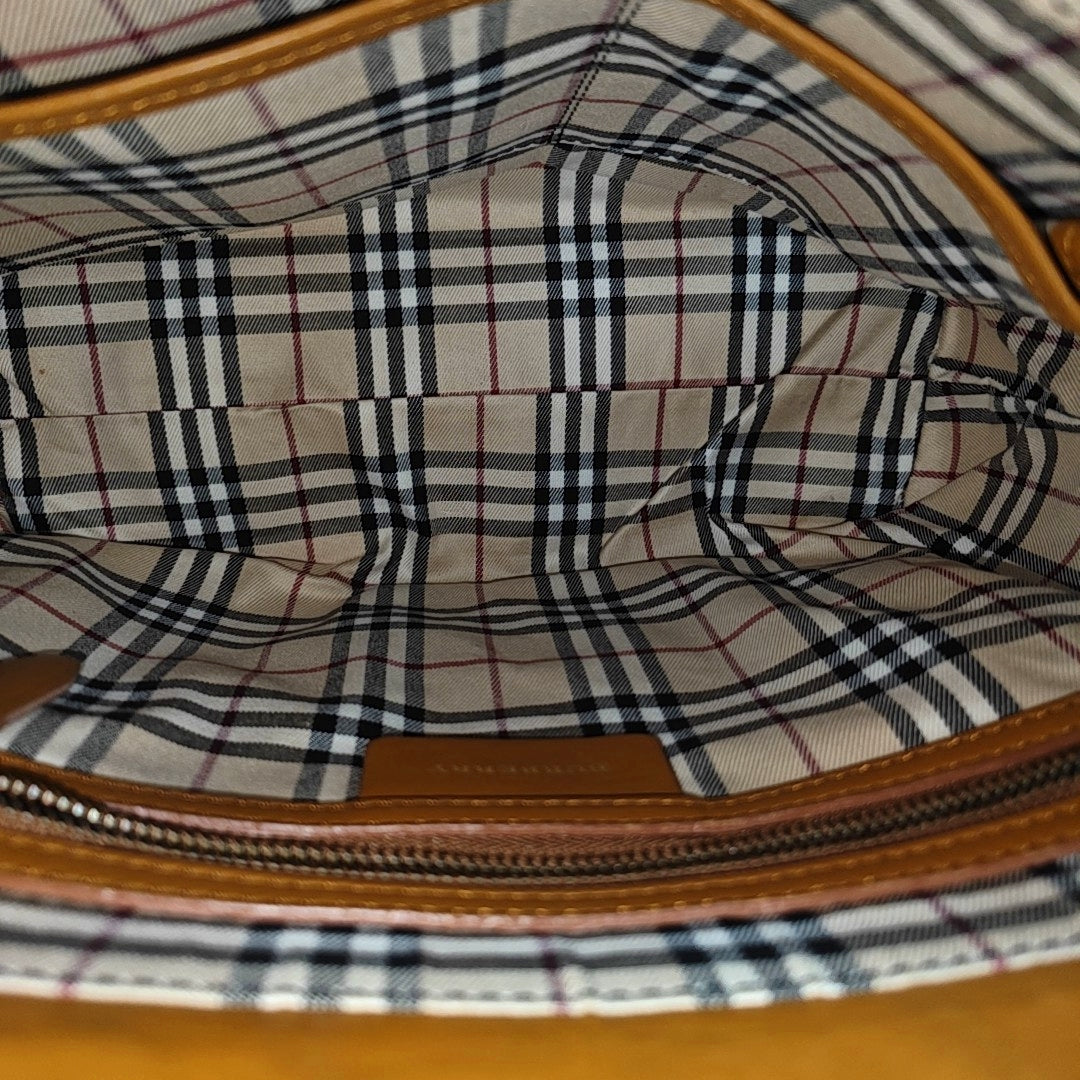 Calfskin Top Handle Bag Brown