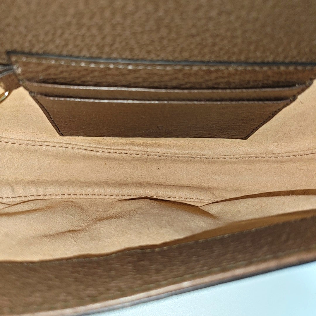 Ophidia Small Monogram Coated Canvas Beige