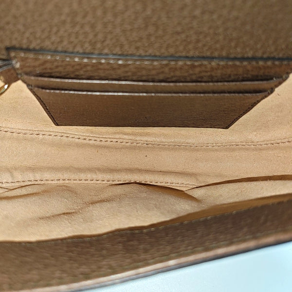 Ophidia Small Monogram Coated Canvas Beige