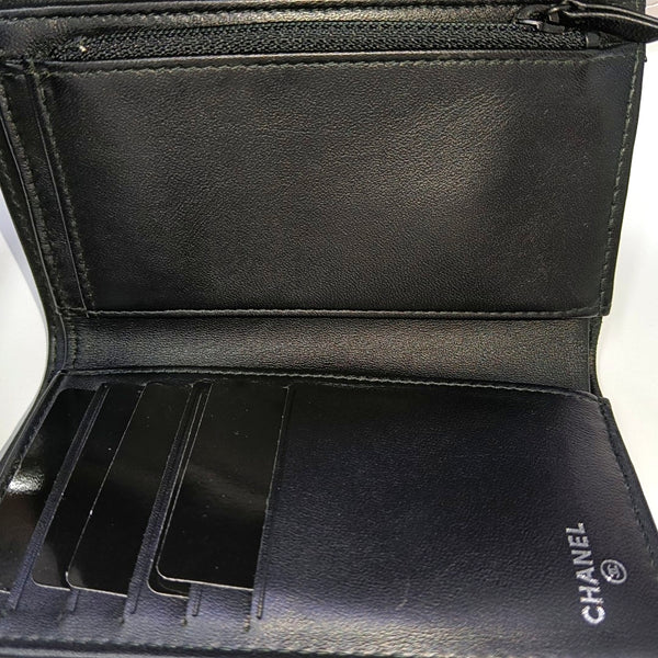 Quilted Lambskin Wallet Black
