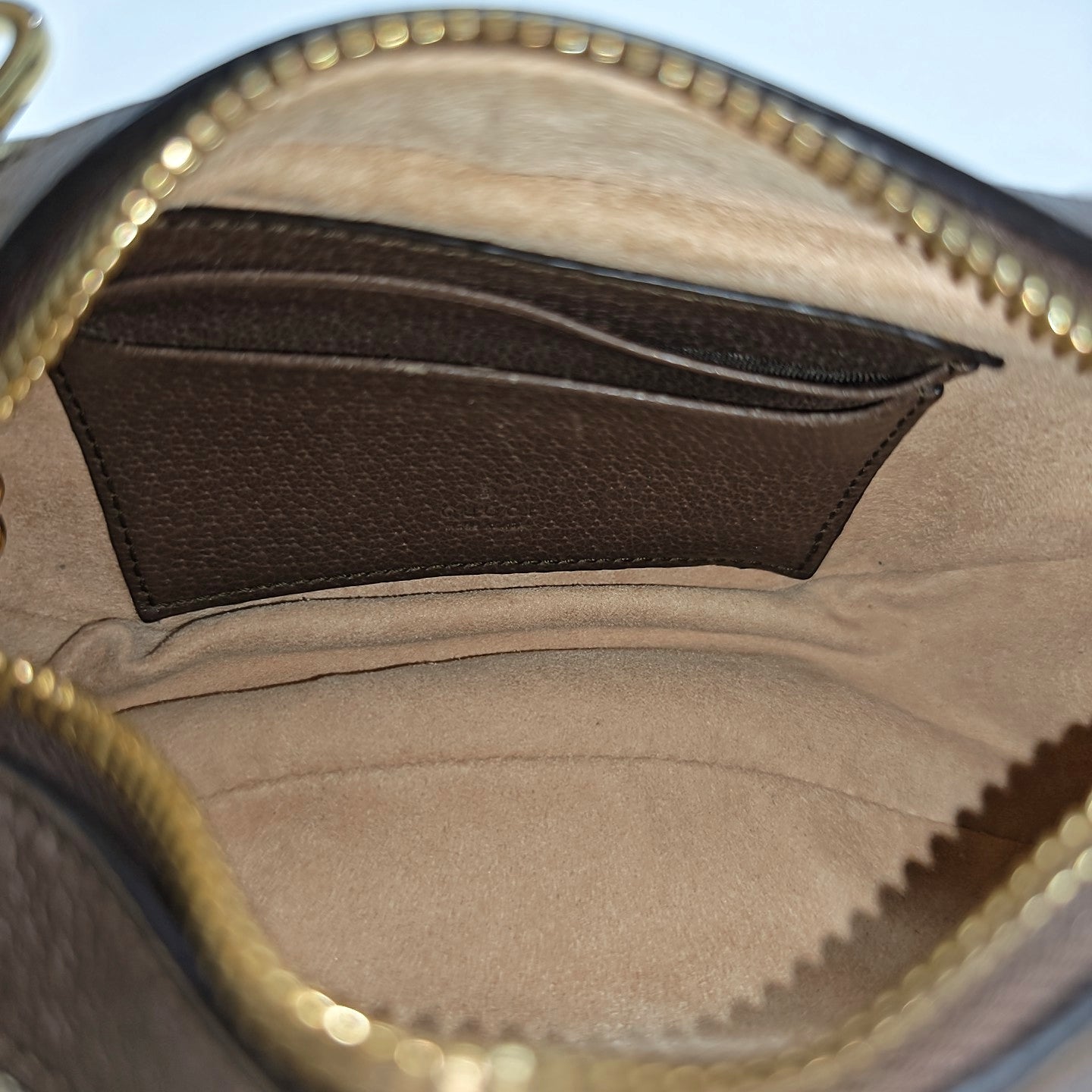 Ophidia Mini Monogram Coated Canvas Beige