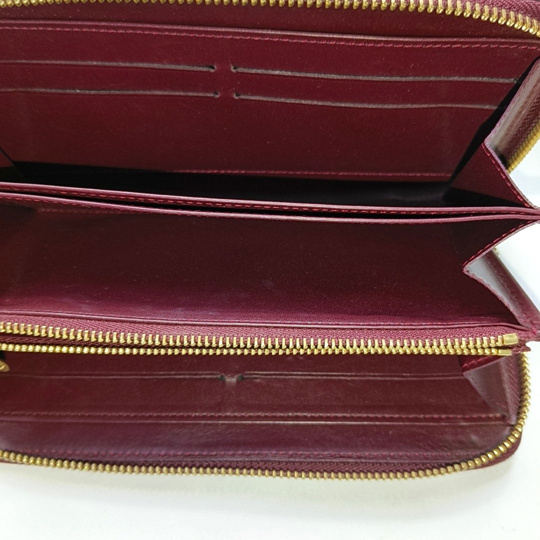 ZIPPY Monogram Patent Leather Red Wallet