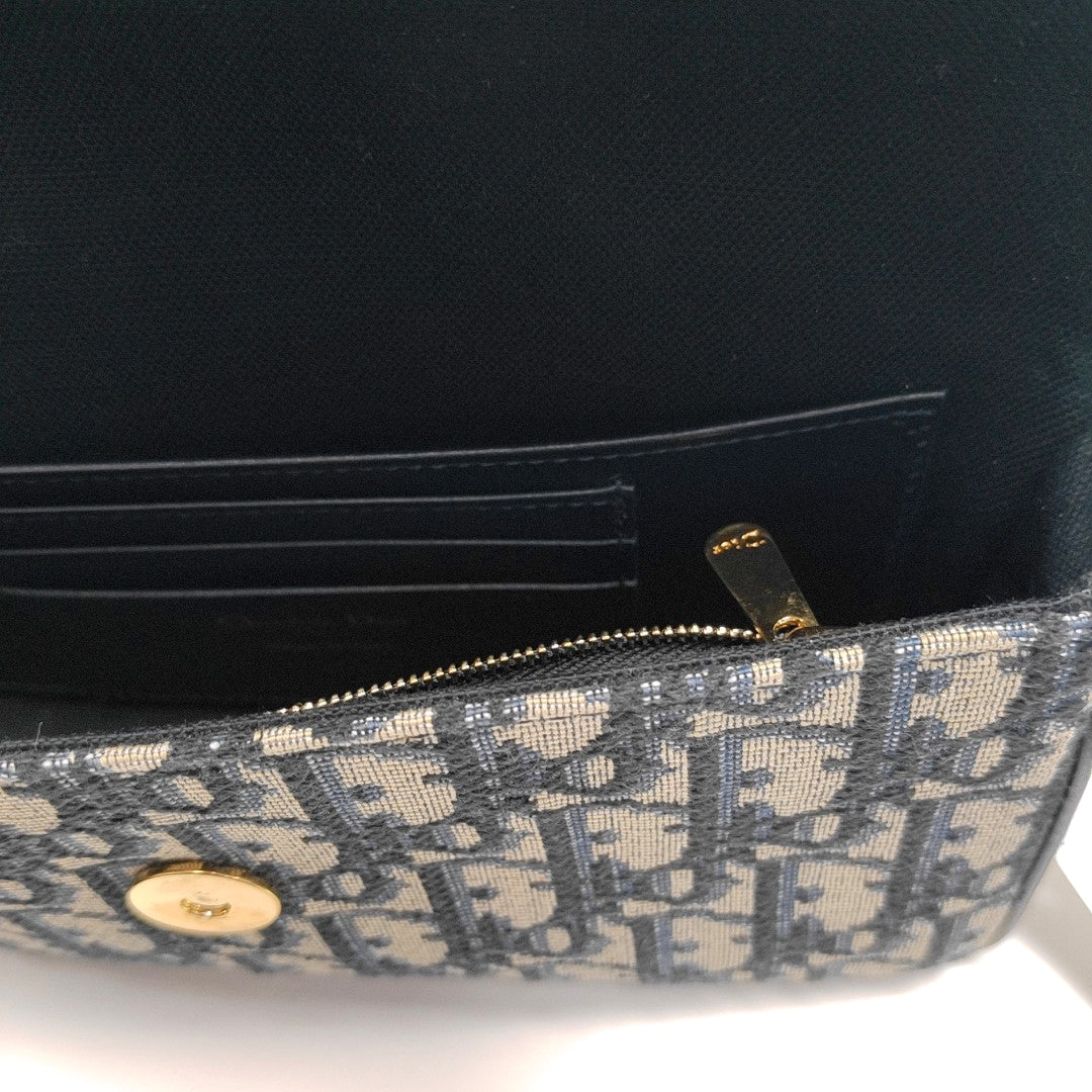 30 Montaigne Mini Oblique Canvas Blue