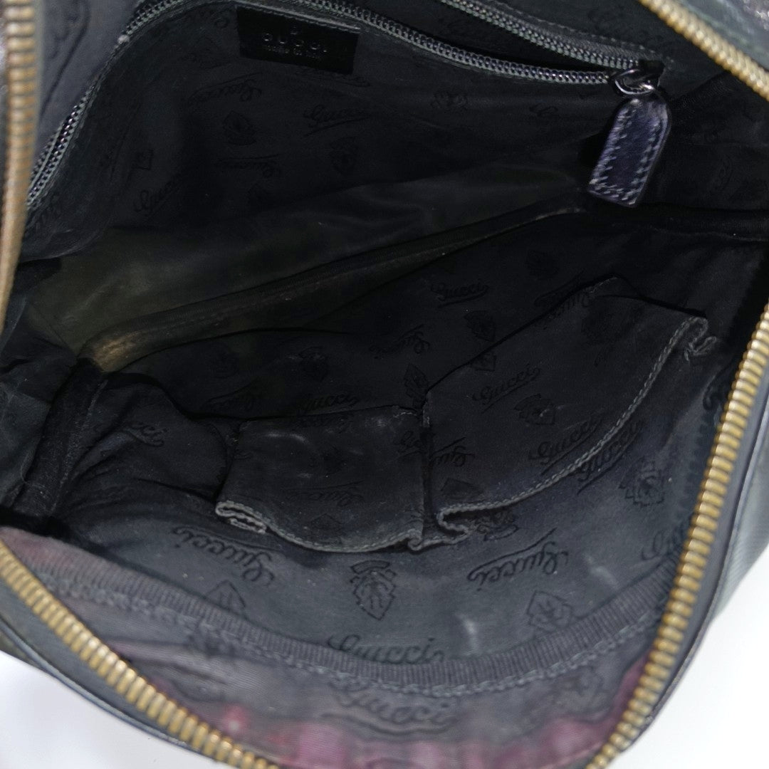 GG Imprime Messenger Monogram Coated Canvas Black