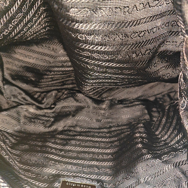 Quilted Nylon Shoulder Bag Brown