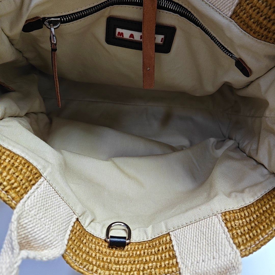Straw Tote Bag Brown