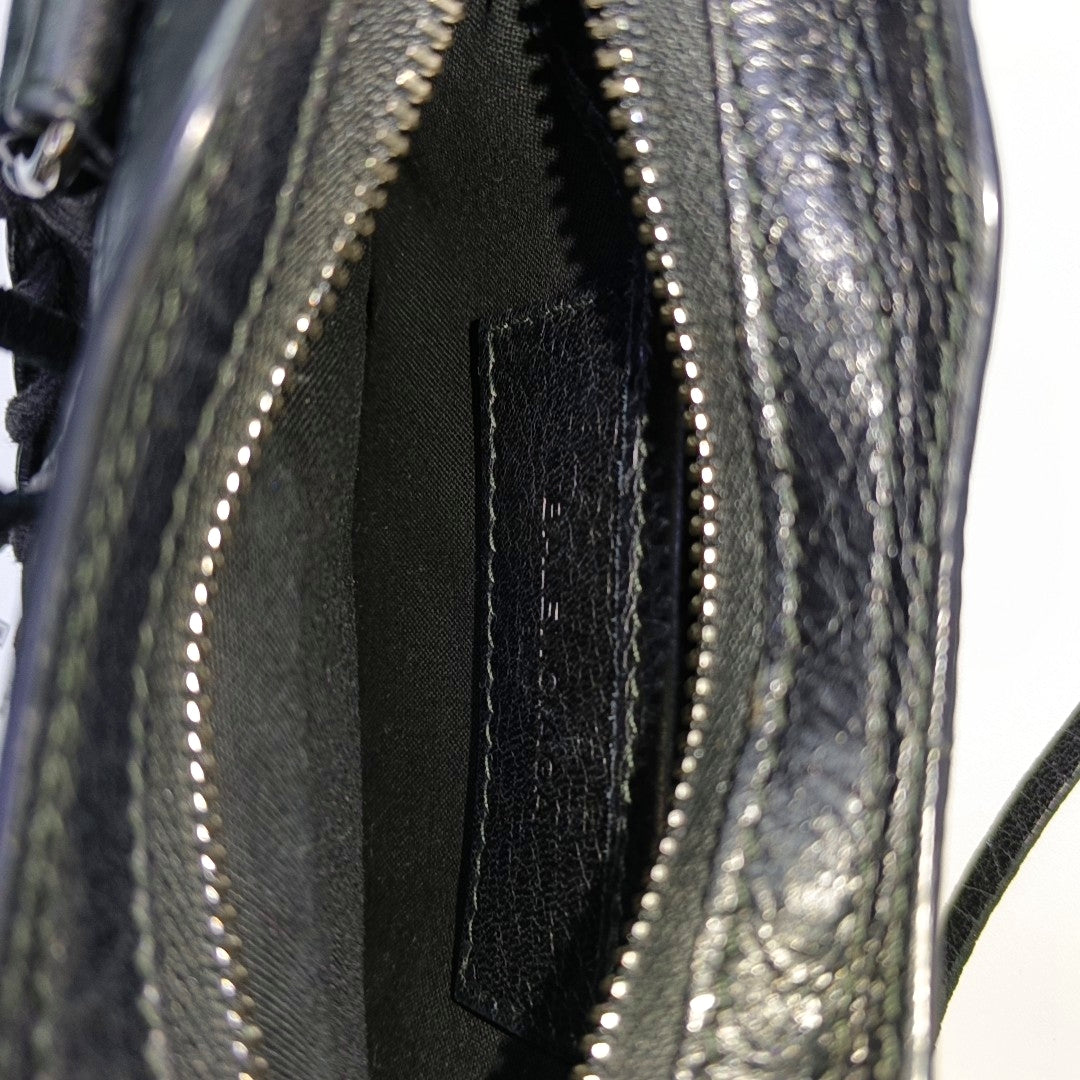 Classic Metallic Edge City Calfskin Black