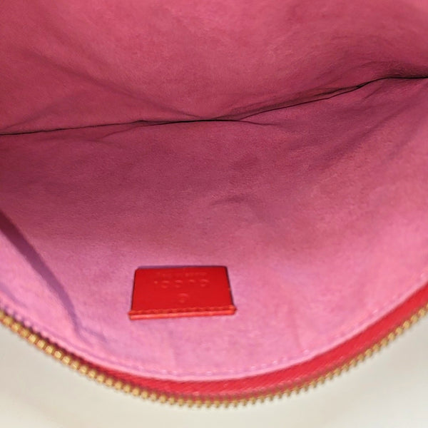 Coated Canvas Clutch Brown