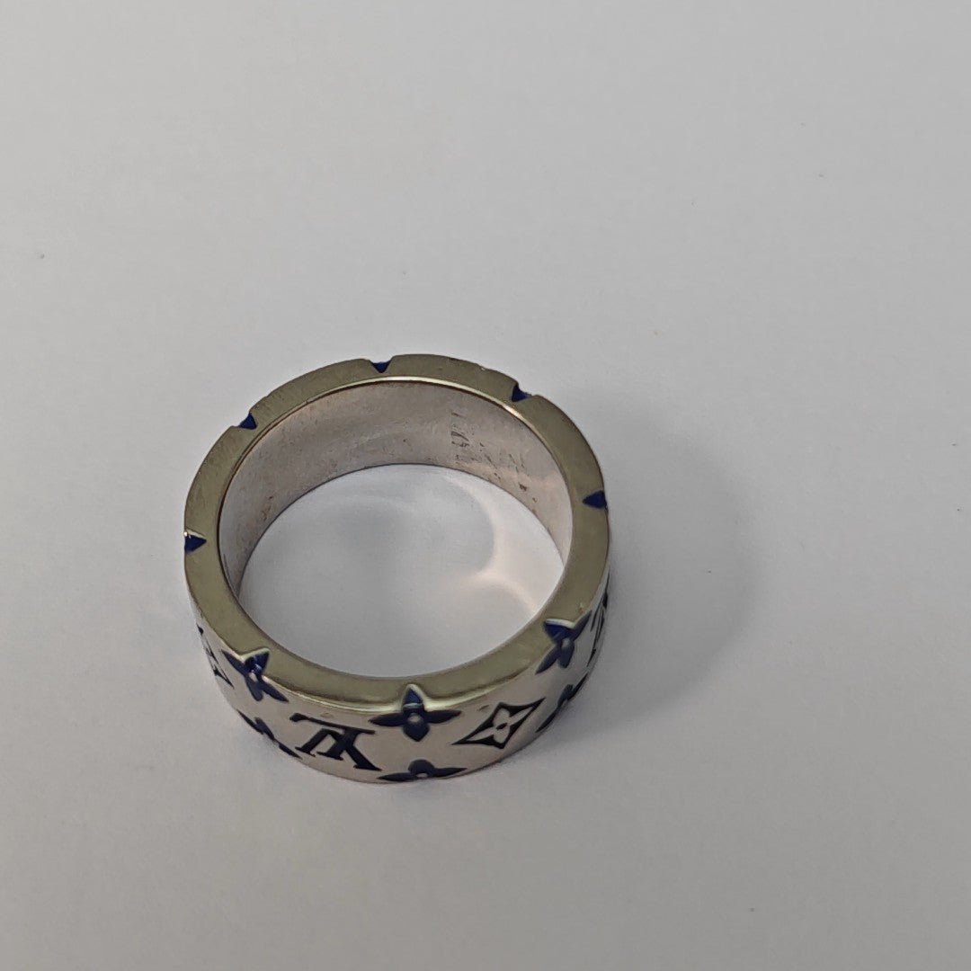 LV MOSAIC Metal Silver Ring EU 62