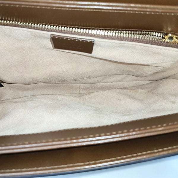 Horsebit 1955 Medium Monogram Coated Canvas Beige