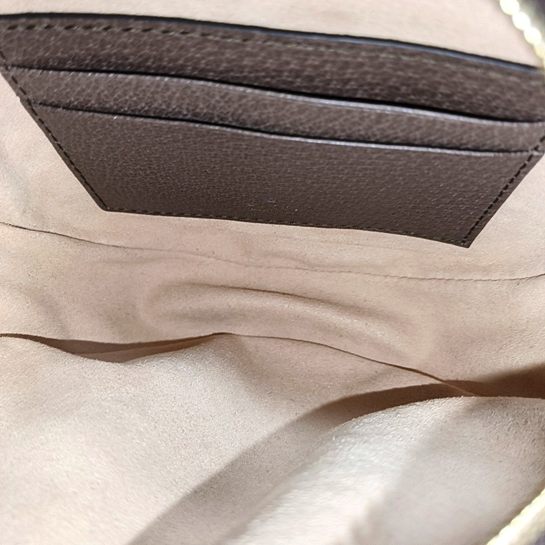 Ophidia Mini Monogram Coated Canvas Beige