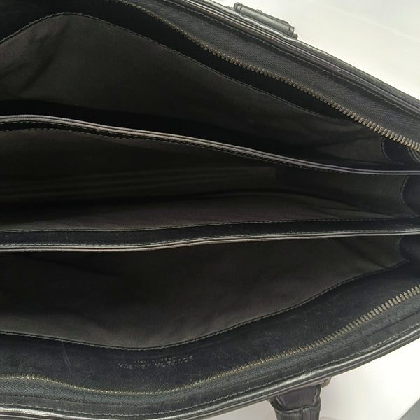 Calfskin Top Handle Bag Black