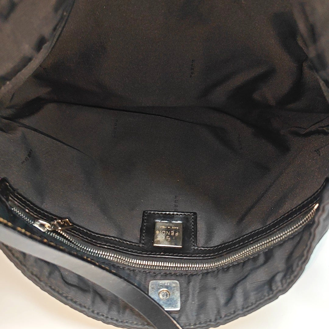 Fabric Shoulder Bag Black