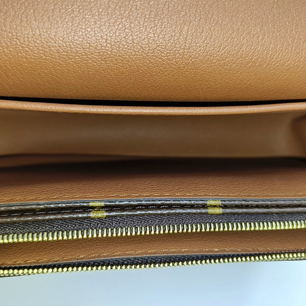 MARCEAU Monogram Coated Canvas Brown