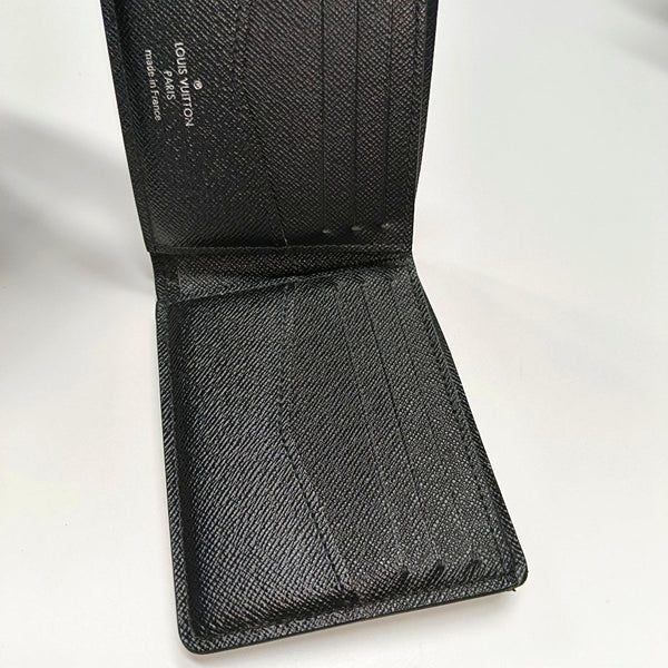 AMERIGO Damier Graphite Coated Canvas Gray Wallet