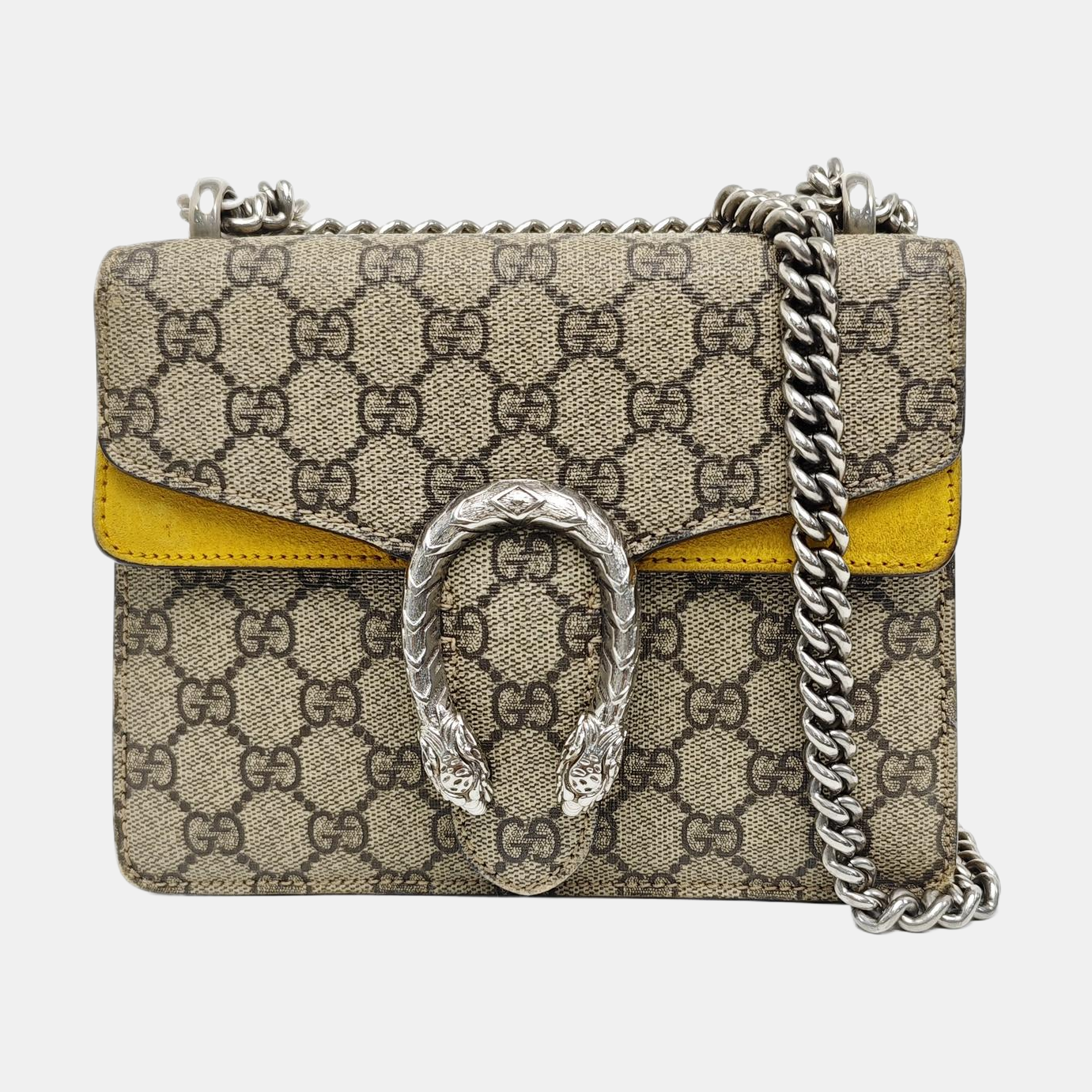 Dionysus Mini Monogram Coated Canvas Beige