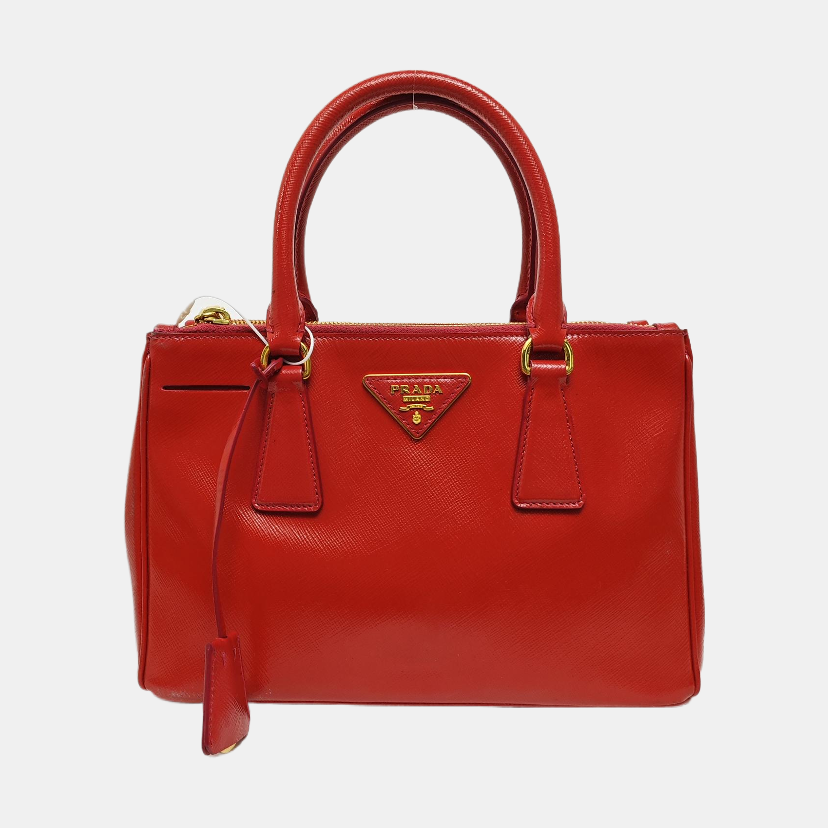 Galleria Small Saffiano Calfskin Red