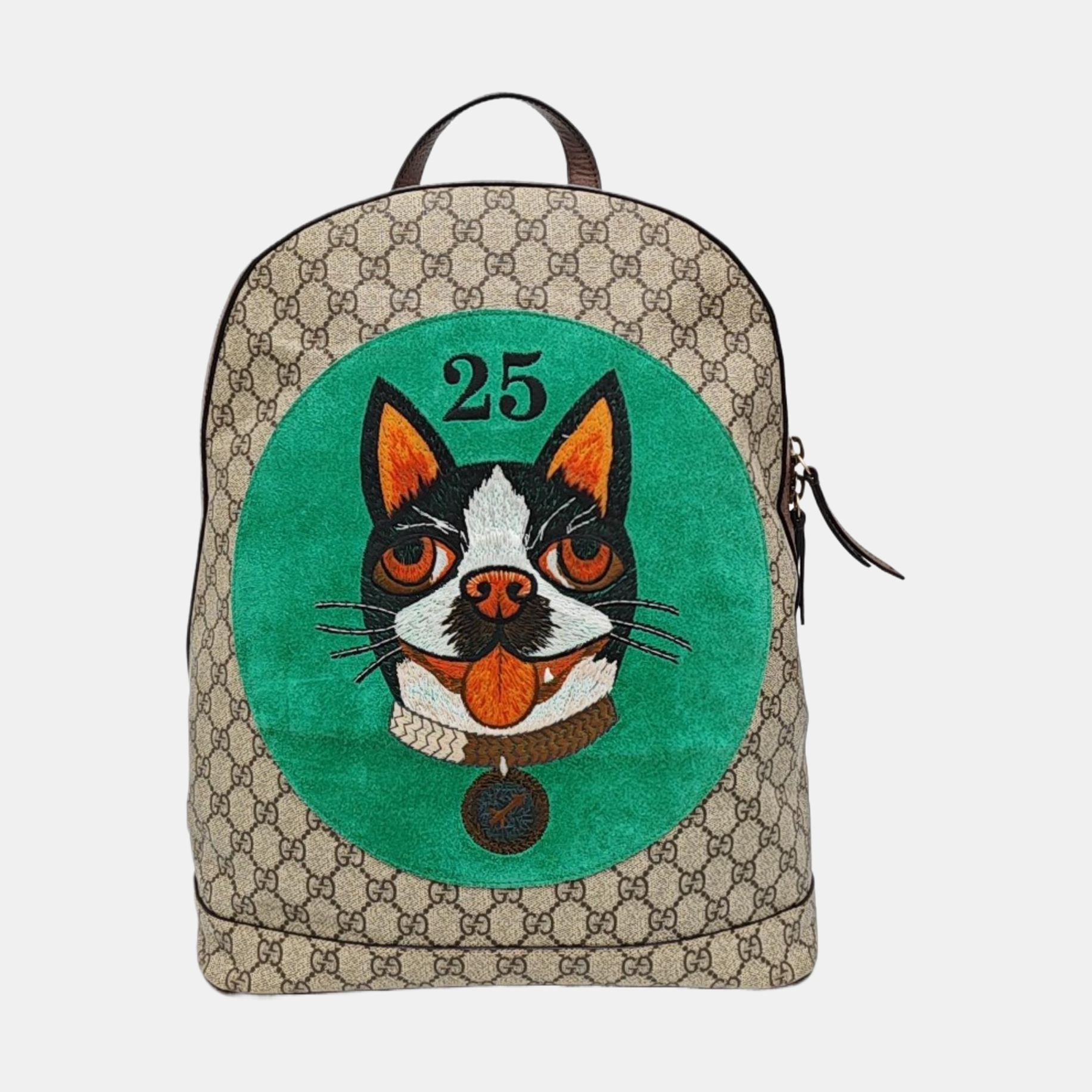 Monogram Coated Canvas Backpack Black